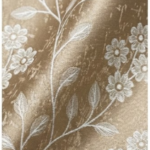 CottonKart Premium Royal Beige Floral Jacquard Curtains for Home - (WINDOWS 2 OR DOOR 1)