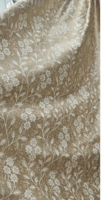 CottonKart Premium Royal Beige Floral Jacquard Curtains for Home - (WINDOWS 2 OR DOOR 1)