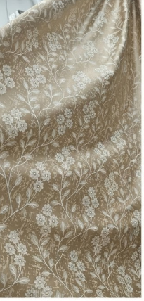 CottonKart Premium Royal Beige Floral Jacquard Curtains for Home - (WINDOWS 2 OR DOOR 1)