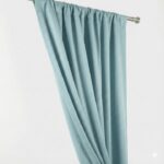 CottonKart Premium Textured Aqua Blue Curtains for Home – Room Darkening Rod Pocket Drapes for Bedroom & Living Room (Available in Window, Door & Long Door Sizes)