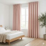 CottonKart.com Blush Pink Solid Curtain for Bedroom (1 Piece) - Elegant Window/Door Drape (Rose Color)