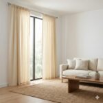 CottonKart Premium Off-White / Beige Textured Curtains – Elegant Cream Drapes for Living Room & Bedroom (Rod Pocket Style | Light Filtering)