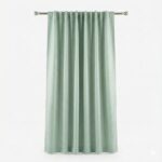 CottonKart Premium Sage Green Textured Curtains – Soothing Mint Green Drapes for Bedroom & Living Room (Rod Pocket Style)