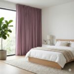 CottonKart.com Mauve Purple Solid Door Curtain (1 Piece) - Modern Plain Parda for Home Decoration