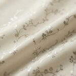 CottonKart Premium Pearl White Room Darkening Curtains – Rose Gold Metallic Foil Print | Elegant Off-White Window Drapes for Bedroom & Living Room