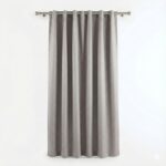 CottonKart Premium Silver Grey Shimmer Curtains – Modern Eyelet Door & Window Drapes (Steel Rings for Easy Sliding)