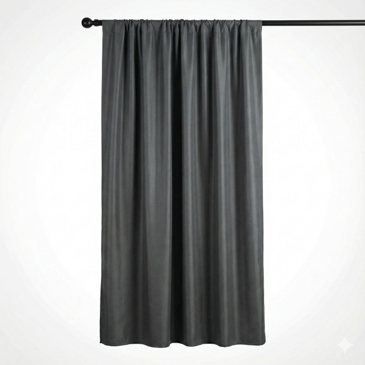 CottonKart.com Dark Coffee Brown Solid Curtain (1 Piece) - Premium Chocolate Color Parda for Living Room