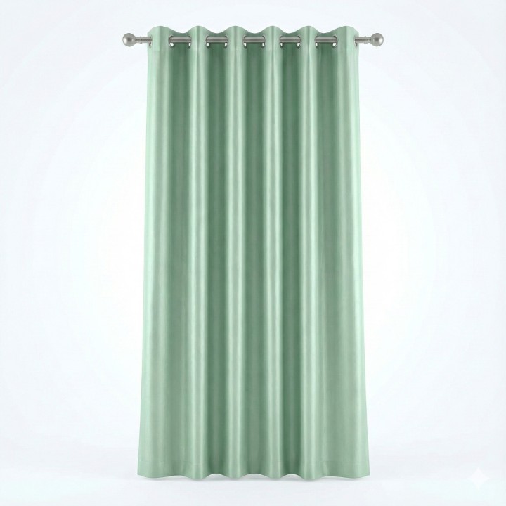 Buy Mint Green Curtains Online | Select Window or Door Size | Room Darkening Parda | CottonKart.com