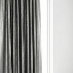 CottonKart.com Metallic Steel Grey Curtain (1 Piece) - Luxury Solid Textured Drape for Hall & Bedroom