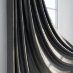 CottonKart.com Metallic Steel Grey Curtain (1 Piece) - Luxury Solid Textured Drape for Hall & Bedroom