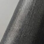 CottonKart.com Metallic Steel Grey Curtain (1 Piece) - Luxury Solid Textured Drape for Hall & Bedroom