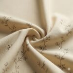 CottonKart Cream & Rose Gold Blackout Curtains – Metallic Foil Leaf Print | Thermal Insulated Room Darkening Drapes for Bedroom & Living Room