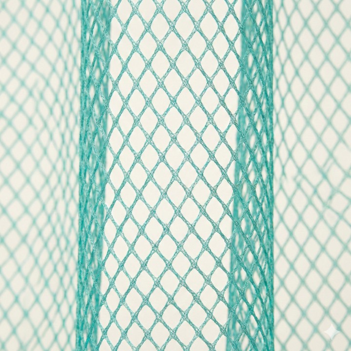 CottonKart.com Premium Aqua Blue Net Curtain - Modern Sheer Mesh for Door & Window