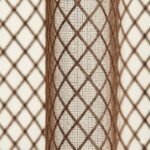 CottonKart.com Premium Coffee Brown Net Curtain - Modern Sheer Mesh for Door & Window (Transparent)
