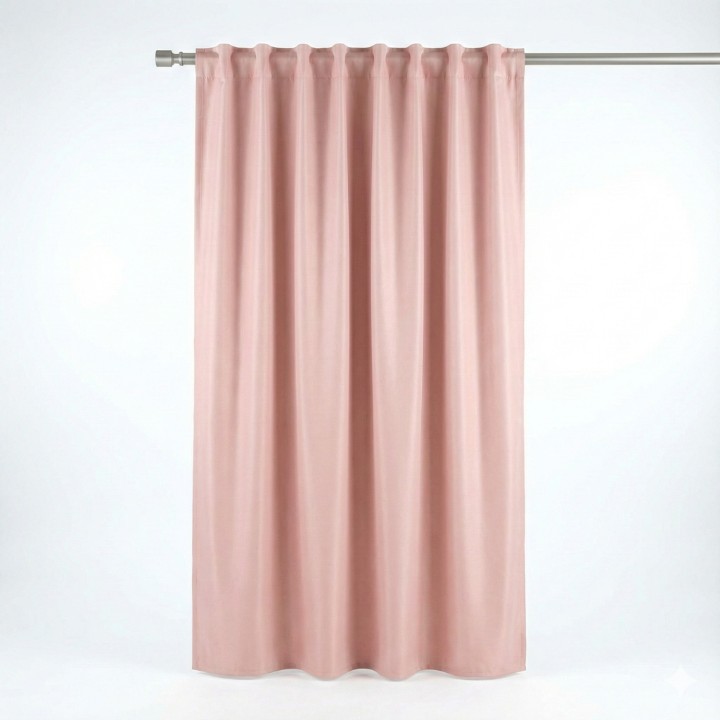 CottonKart.com Blush Pink Solid Curtain for Bedroom (1 Piece) - Elegant Window/Door Drape (Rose Color)
