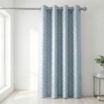 CottonKart Premium Champagne Cream Blackout Curtains – Rose Gold Foil Leaf Print | Elegant Room Darkening Drapes for Living Room & Bedroom