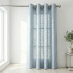 CottonKart Premium Champagne Cream Blackout Curtains – Rose Gold Foil Leaf Print | Elegant Room Darkening Drapes for Living Room & Bedroom