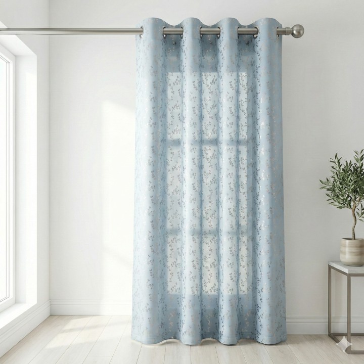 CottonKart Premium Champagne Cream Blackout Curtains – Rose Gold Foil Leaf Print | Elegant Room Darkening Drapes for Living Room & Bedroom