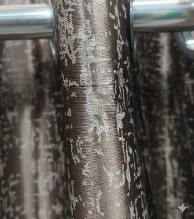 Cottonkart Premium Texture Design Long Crush Eyelet Curtains | Window 5ft (Pack of 2), Door 7ft (Pack of 1), Long Door 9ft (Pack of 1) | Multiple Color Options