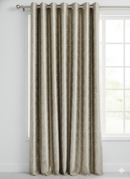 Cottonkart Premium Texture Design Long Crush Eyelet Curtains | Window 5ft (Pack of 2), Door 7ft (Pack of 1), Long Door 9ft (Pack of 1) | Multiple Color Options