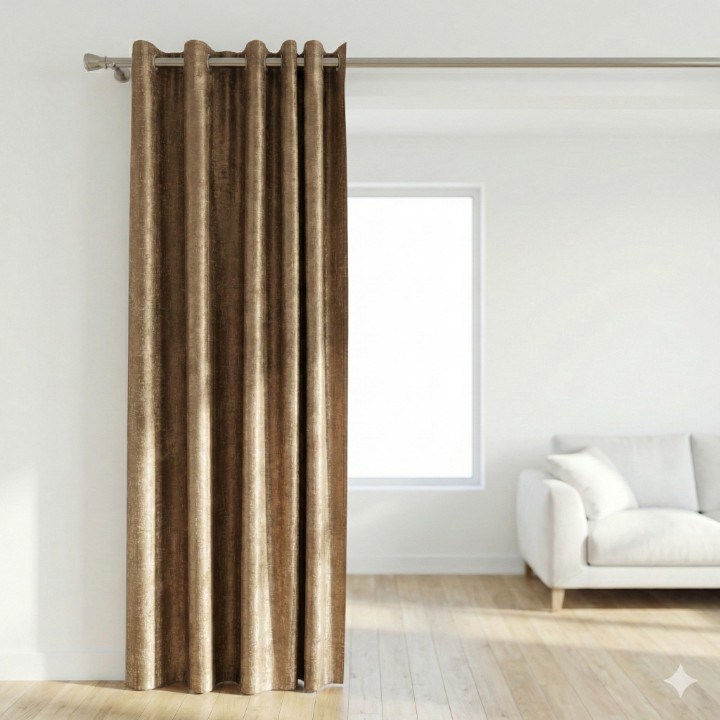 Cottonkart Premium Cream Floral 100% Blackout Curtain – (Door 1 Pc / Window 2 Pcs Options) – Luxury Embroidery