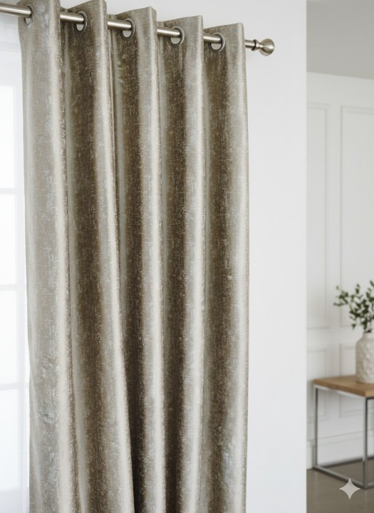 Cottonkart Premium Texture Design Long Crush Eyelet Curtains | Window 5ft (Pack of 2), Door 7ft (Pack of 1), Long Door 9ft (Pack of 1) | Multiple Color Options