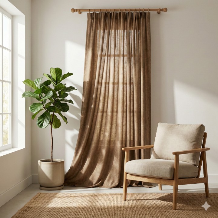 Cottonkart Premium Cream Floral 100% Blackout Curtain – (Door 1 Pc / Window 2 Pcs Options) – Luxury Embroidery