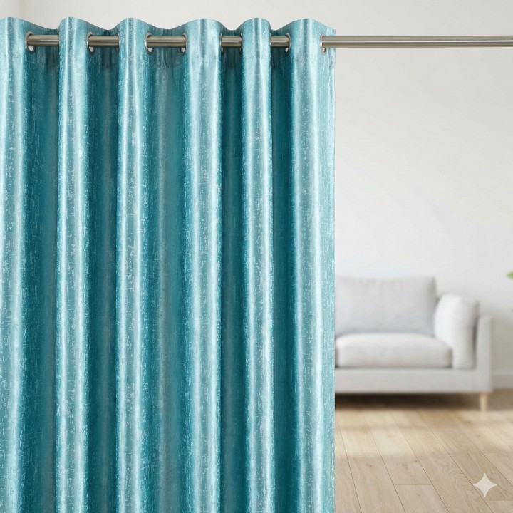 Cottonkart Premium Cream Floral 100% Blackout Curtain – (Door 1 Pc / Window 2 Pcs Options) – Luxury Embroidery