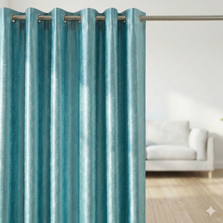 Cottonkart Premium Cream Floral 100% Blackout Curtain – (Door 1 Pc / Window 2 Pcs Options) – Luxury Embroidery