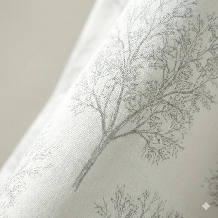 Cottonkart Premium Jacquard Tree Blackout Curtains - Choose Option: Window 2pcs (5ft) | Door 1pc (7ft) | Long Door 1pc (9ft)