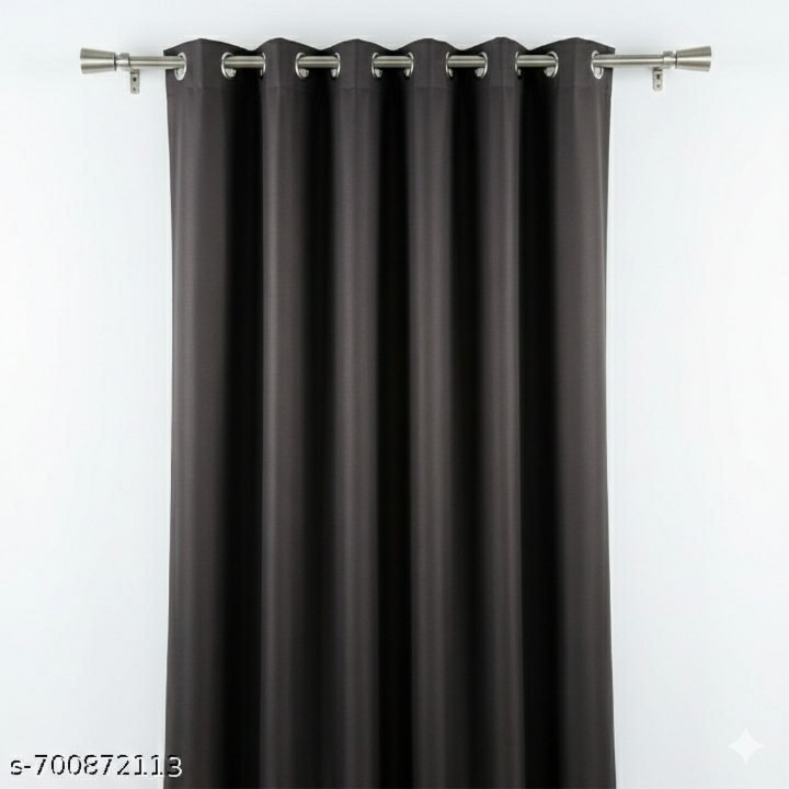 Cottonkart Premium Long Crush Plain Eyelet Curtains for Window (5ft), Door (7ft) & Long Door (9ft) | Stylish Ring Parda Set – Ring Top Long Crush Plain Fabric | 5ft, 7ft, 9ft Long Door Curtain | Modern Indian Home Decor