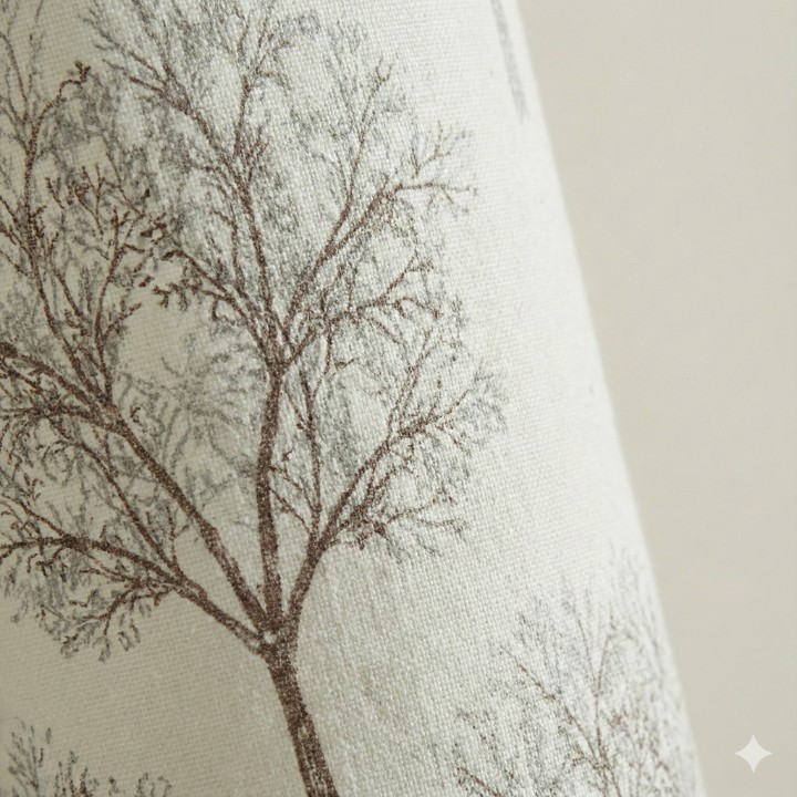 Cottonkart Premium Jacquard Tree Blackout Curtains - Choose Option: Window 2pcs (5ft) | Door 1pc (7ft) | Long Door 1pc (9ft)