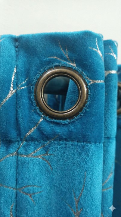 Cottonkart Luxury Velvet Long Crush Texture Curtains | Premium Eyelet Ring Curtains for Window 5ft (Pack of 2), Door 7ft (Pack of 1) & Long Door 9ft (Pack of 1) | Made in India