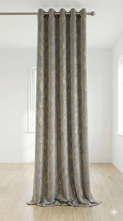 Cottonkart Luxury Velvet Long Crush Texture Curtains | Premium Eyelet Ring Curtains for Window 5ft (Pack of 2), Door 7ft (Pack of 1) & Long Door 9ft (Pack of 1) | Made in India