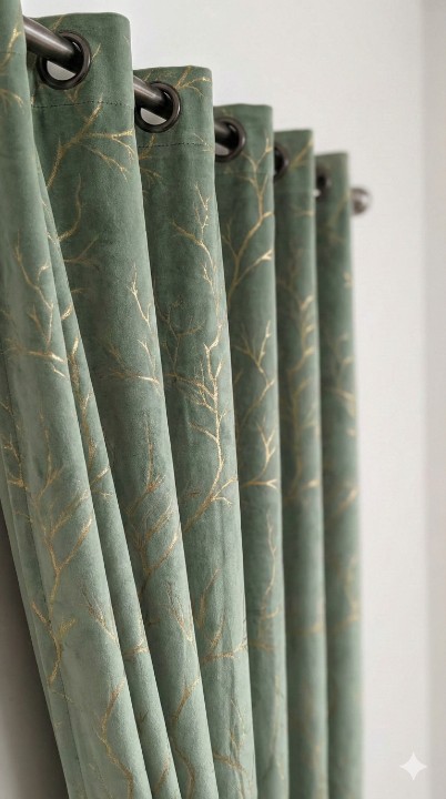 Cottonkart Luxury Velvet Long Crush Texture Curtains | Premium Eyelet Ring Curtains for Window 5ft (Pack of 2), Door 7ft (Pack of 1) & Long Door 9ft (Pack of 1) | Made in India