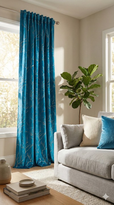 Cottonkart Luxury Velvet Long Crush Texture Curtains | Premium Eyelet Ring Curtains for Window 5ft (Pack of 2), Door 7ft (Pack of 1) & Long Door 9ft (Pack of 1) | Made in India