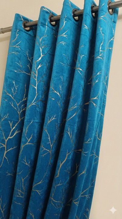 Cottonkart Luxury Velvet Long Crush Texture Curtains | Premium Eyelet Ring Curtains for Window 5ft (Pack of 2), Door 7ft (Pack of 1) & Long Door 9ft (Pack of 1) | Made in India