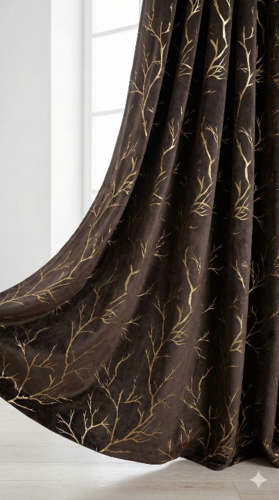 Cottonkart Luxury Velvet Long Crush Texture Curtains | Premium Eyelet Ring Curtains for Window 5ft (Pack of 2), Door 7ft (Pack of 1) & Long Door 9ft (Pack of 1) | Made in India